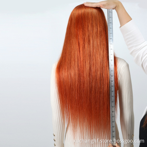 Ginger Red Orange HD Lace Front Wig , 99j Red Color Human Hair Wigs For Black Woman , Orange Color Wig Lace Front Human Hair